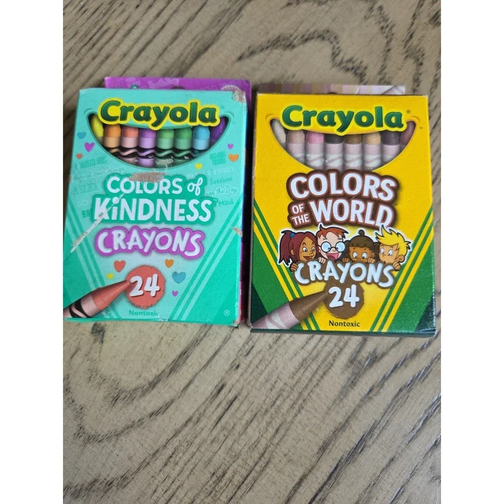 Crayola Crayons Lot  Of 2 Colors of Kindness & Colors of the World 24 Count New